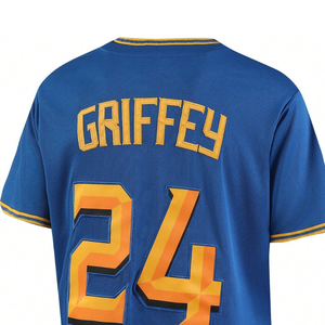 เสื้อเบสบอลแบบสั่งทำพิเศษ ผลิตจากโพลีเอสเตอร์ 100% ระบายอากาศได้ดี ซับเหงื่อ ดีไซน์กระดุม สำหรับทุกเพศ พิมพ์ลายแบบซับลิเมชั่น - Product Image 3