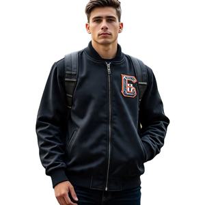 Chaqueta Varsity de Béisbol Bordada de Alta Calidad Personalizada para Hombre, Chaqueta Varsity de Cuero de Manga Larga Personalizada para Hombre - Product Image 4
