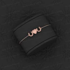 Pulsera de corazón y herradura de montaje semi de plata 925 sólida de la mejor calidad, ajuste de leche materna DIY y cenizas de resina, joyería de recuerdo - Product Image 4