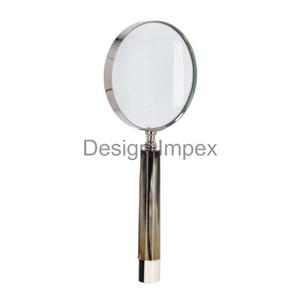 Loupe décorative Loupe à rebord argenté avec poignée en corne Loupe en métal la plus vendue Articles cadeaux nautiques Offre Spéciale - Product Image 6
