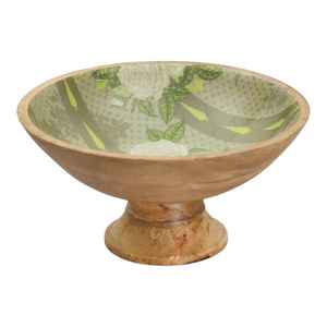 Ensaladera y sopa de madera de mango de Acacia maciza grande, vajilla de cocina ecológica con estampado de esmalte creativo pulido para fiestas - Product Image 2