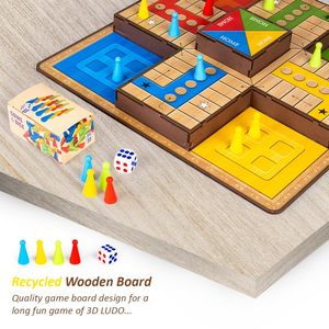 Shut the Box Juego de dados de mesa de madera Juguete educativo multijugador para mejorar las habilidades motoras y matemáticas para todos - Product Image 5