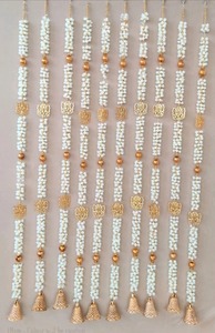 Mogra artificiel, or Ganesha séquence tentures Mandap décoration, décor de mariage Mehndi Sangeet, décor d'événement, décor de toile de fond - Product Image 5