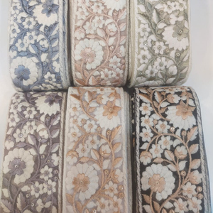 Ondon-tela de algodón 100% puro con estampado digital, tejido suave personalizado con flor grande, para vestido - Product Image 1