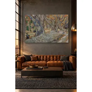 Fida Van Gogh Road Menders Under Giant Plane Trees Impression sur toile - Product Image 4