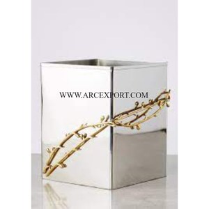 Antique Brass Round Shape Metal Cafe and Office Paper Waste Bin Vintage Rustic High Graded Dust Bin For Home and Kitchen Usage - Product Image 6