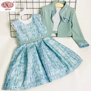 Venta al por mayor colección de otoño de moda transpirable estilo europeo vestidos hasta la rodilla para niñas - Product Image 2