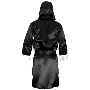 Robe de boxe en satin couleur avec logo personnalisé de qualité supérieure vente à chaud - Product Image 3