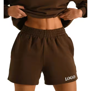 Short en tissu éponge écologique pour femmes Short en éponge en coton biologique Short de jogging pour femmes Short de planche en serviette éponge française - Product Image 3