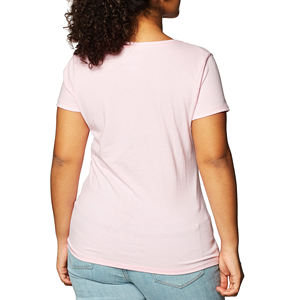 Camiseta de Mezcla de Poliéster para Mujer al por Mayor, Personalizable, Suave, de Secado Rápido, Camiseta de Poliéster para Mujer, Tela Lisa - Product Image 3