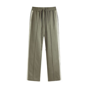 Pantalon en coton de créateur, délavé au soleil, ample, jambe droite, surdimensionné, en molleton français, lourd, écologique, respirant, pantalon de survêtement évasé - Product Image 4