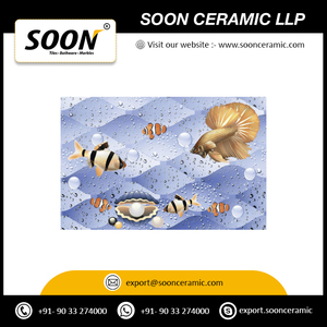 Carreaux de sol en céramique Soon 300x300mm, design rustique, texture fleurs et plantes, finition mate, antibactériens, antidérapants - Product Image 3