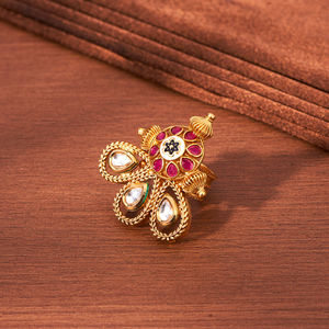 Fashion Antique Adjustable <b>Finger</b> <b>Ring</b> With Matte Gold Plating Jewellery Wholesalers in India - Product Image 2
