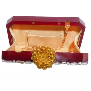 Sac à main à bandoulière fait main sac à main élégant pour tenue formelle et décontractée pochette en résine par artisanat croissant - Product Image 4