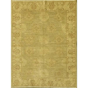Tapis noué à la main, unique en son genre, de Peshawar et de Khotan, 4'8 x 6'9, Pes_Kho_188 - Product Image 1