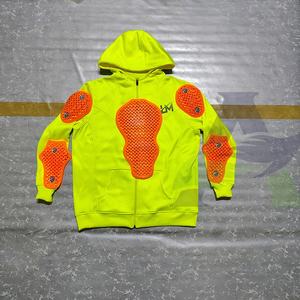 Sweat à capuche motard noir pour homme Protection blindée approuvée CE avec polaire entièrement doublée et tissu aramide Sweat à capuche moto grande taille - Product Image 3