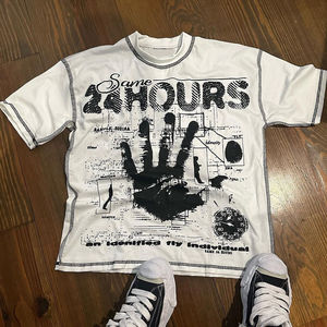 Camiseta styliash para hombre, camiseta personalizada de felpa francesa para hombre, Camiseta 100% de algodón hilado en anillo, camiseta de gran tamaño de peso pesado 300 Gsm - Product Image 4