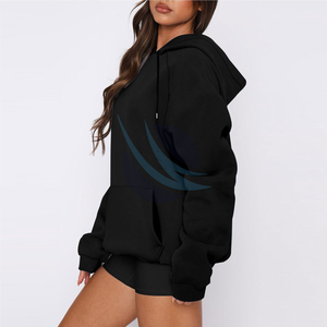 Sudadera con Capucha Extra Grande de Punto Lavado Ácido para Mujer con Logotipo Personalizado, 100% Algodón, Estilo Urbano, Nueva Llegada, Holgada, Manga Larga - Product Image 3