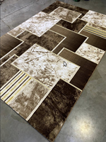 Alfombra Adiva Tradicional de Poliéster, Tejido Jacquard, de Pelo Largo, Acolchada, Antideslizante, Lavable y Reversible para el Hogar