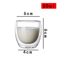 AT PACK Vente en gros – Tasse à eau transparente en verre en forme d'œuf, écologique, résistante aux hautes températures, pour usage domestique et boissons froides