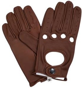 ถุงมือขับรถหนังแกะนappa นุ่มสำหรับผู้ชาย แบบไม่มีซับใน สไตล์เรโทร สำหรับขายส่ง - Product Image 1