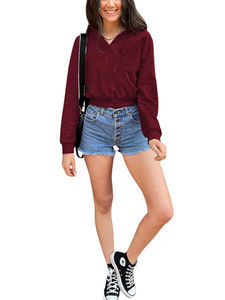 Sudaderas con capucha recortadas para mujer basadas en MOQ de proveedores de Pakistán que ofrecen estilos OEM ODM para ropa moderna y líneas de ropa al por menor - Product Image 6