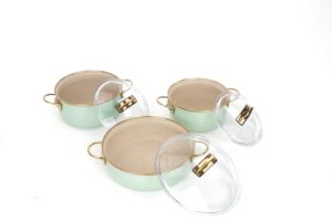 Juego de Ollas Bonera Marbella Plus de 6 Piezas, Granito, Color Gris Nardo, Base Antiadherente, Asas de Acero Inoxidable, Apto para Lavavajillas - Product Image 5