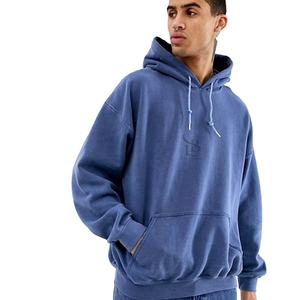 Sweat à capuche imprimé bouffant personnalisé de 600 g/m² 100% coton Sweat-shirt pour homme avec techniques brodées Sweats à capuche surdimensionnés pour - Product Image 1