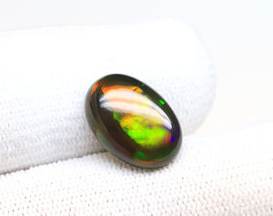 อัญมณีทรงหลังเบี้ยโอปอลสีดำของชาวเอธิโอเปียที่น่าตื่นตาตื่นใจ-รูปไข่โอปอลสีดำอัญมณี welo-หินหลวมเรียบสำหรับทำเครื่องประดับ - Product Image 4
