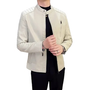 Chaqueta de cuero de tendencia de los Estados Unidos de Europa primavera otoño nueva tendencia suelta chaqueta de pareja de hombres solapa motocicleta abrigos guapos - Product Image 1