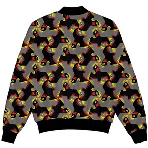 Chaqueta de poliéster con estampado de Calavera, Cazadora Bomber de baloncesto de manga larga, personalizada, para invierno - Product Image 2