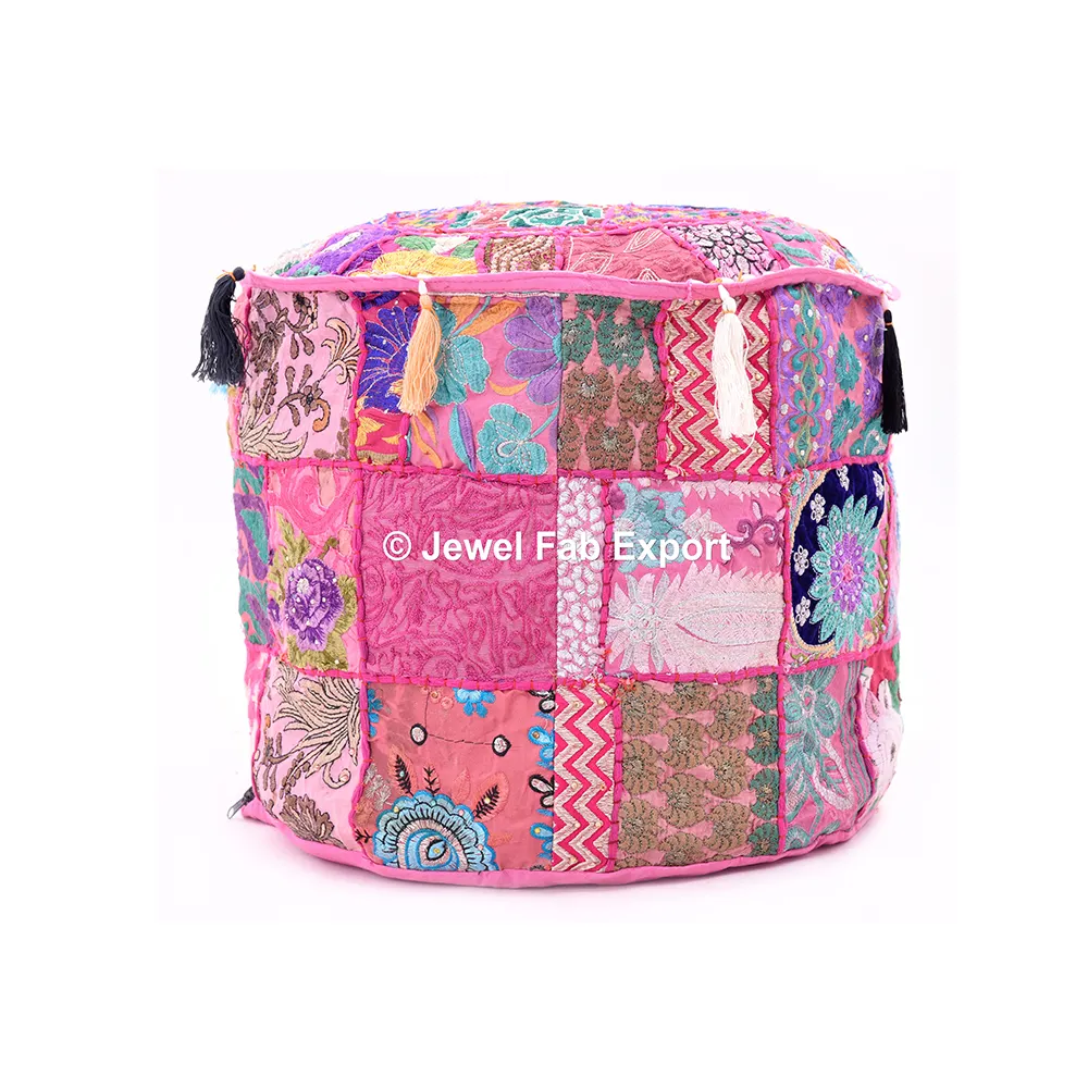 Pouf Patchwork in cotone Vintage indiano decorazioni per la casa tradizionali poggiapiedi ottomano Puffy Throw Creative Concept Mudda Case