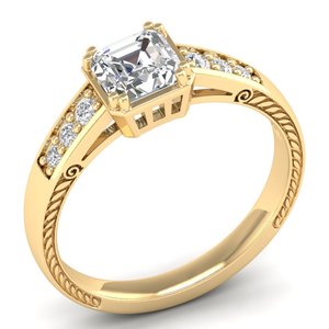 REYES Wholesale Price 925 Sterling Silver Emerald Cut 0.87ct Moissanite Promise Band Rings Handmade Engagement Wedding Jewelry - Product Image 2