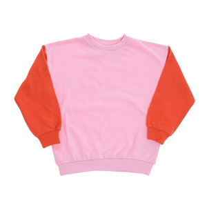 Dernier modèle Sweat-shirt pour enfants Sweat-shirt en molleton de coton confortable de couleur rose avec un design et une taille personnalisés - Product Image 1