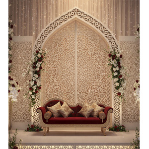 Muro de Velas Dorado de Lujo para Decoración de Escenarios de Boda, Muro de Velas para Ceremonia de Boda Romántica India, Precio de Fábrica, Venta en EE. UU. - Product Image 6