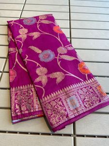 Saree en soie russe couleur étonnante avec Zari et Meenakari tissage Saree femme fabricant de mode et fournisseur de Surat - Product Image 4