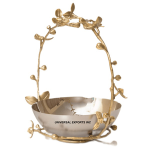 Metal <b>Chocolate</b> Bowl With Stand Creative Design Handmade Sweet Bowl Top Selling <b>fancy</b> Luxury <b>Chocolate</b> Bowl - Product Image 1
