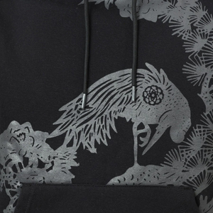 Collection Hiver 2023 Sweat à Capuche Imprimé Noir pour Homme Coupe Ample avec Poches Frontales et Design Brodé en Solde! - Product Image 4
