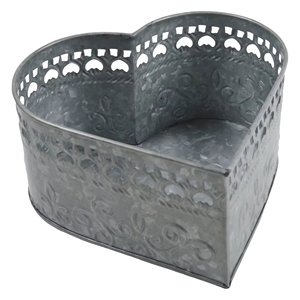 Pot de fleurs en métal fini galvanisé à texture argentée lot de 3 pour la maison salon entrée manière jardinière de fleurs décorative - Product Image 4