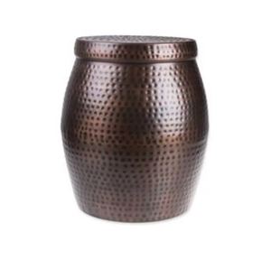 Tabouret de jardin en fer au design martelé de vente chaude avec produit de meilleure qualité fini antique en cuivre meubles en métal - Product Image 1