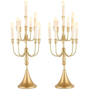 Western Restaurant Table Decoration Top Selling Metal Candelabra <b>Candlestick</b> Candle Holder for Formal Events/Hotel Living Room - Product Image 4