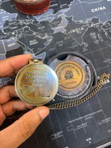 Para que siempre pueda encontrar el camino a casa, brújula de latón náutico Premium de latón con cadena de cuero en regalo hecho a mano antiguo - Product Image 2