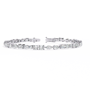 Bracelet en diamant au prix d'usine, taille personnalisée, plaqué or rose 14 carats, certifié IGI, coupe brillante, bracelet en argent sterling 925 - Product Image 6