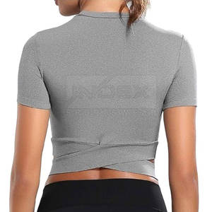 Pakistan Fabrication Femmes Crop Top Demi Manches O Cou Mode Porter Crop Top Pour Adultes - Product Image 3