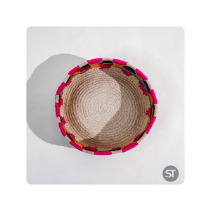 Multi Color Round Shape Braided Cotton <b>Basket</b> for Home Storage Organizer Nursery <b>Laundry</b> Handmade Durable Bulk Wholesale - Product Image 6