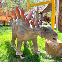 Modèle de dinosaure animatronique réaliste d'intérieur pour centres commerciaux, parcs d'aventure et aéroports en métal durable