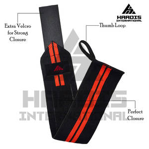 Poignets robustes de haute qualité en coton élastique personnaliser les poignets d'entraînement Cross Fit - Product Image 3