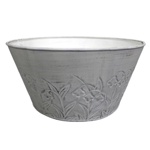Jardinière en fer gris lavé utilisée pour les jardinières élégantes Pots conteneurs intérieurs extérieurs empotage pots de fleurs décoratifs fournitures de jardinière - Product Image 4