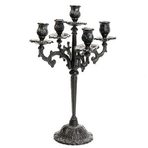 Nuevas tendencias Suministros de fábrica al por mayor Eventos de alto estándar Soporte de vela de metal de 5 brazos y candelabros negros a bajo precio - Product Image 3