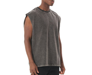 2025 Custom High Streetwear Gym Wear Sleeveless Athletic Casual Singlet <b>Vest</b> Men <b>Oversized</b> Tank <b>Top</b> OEM Service Breathable Quick - Product Image 2